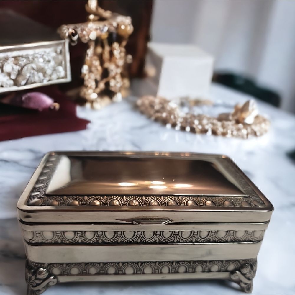 Vintage Silver Trinket Box